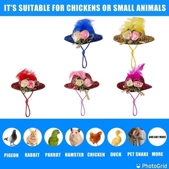 Hat Small Animals Cute Tiny Hat Mini Hand Knitted Hats For Pets, hamster, bird, - Picture 1 of 12